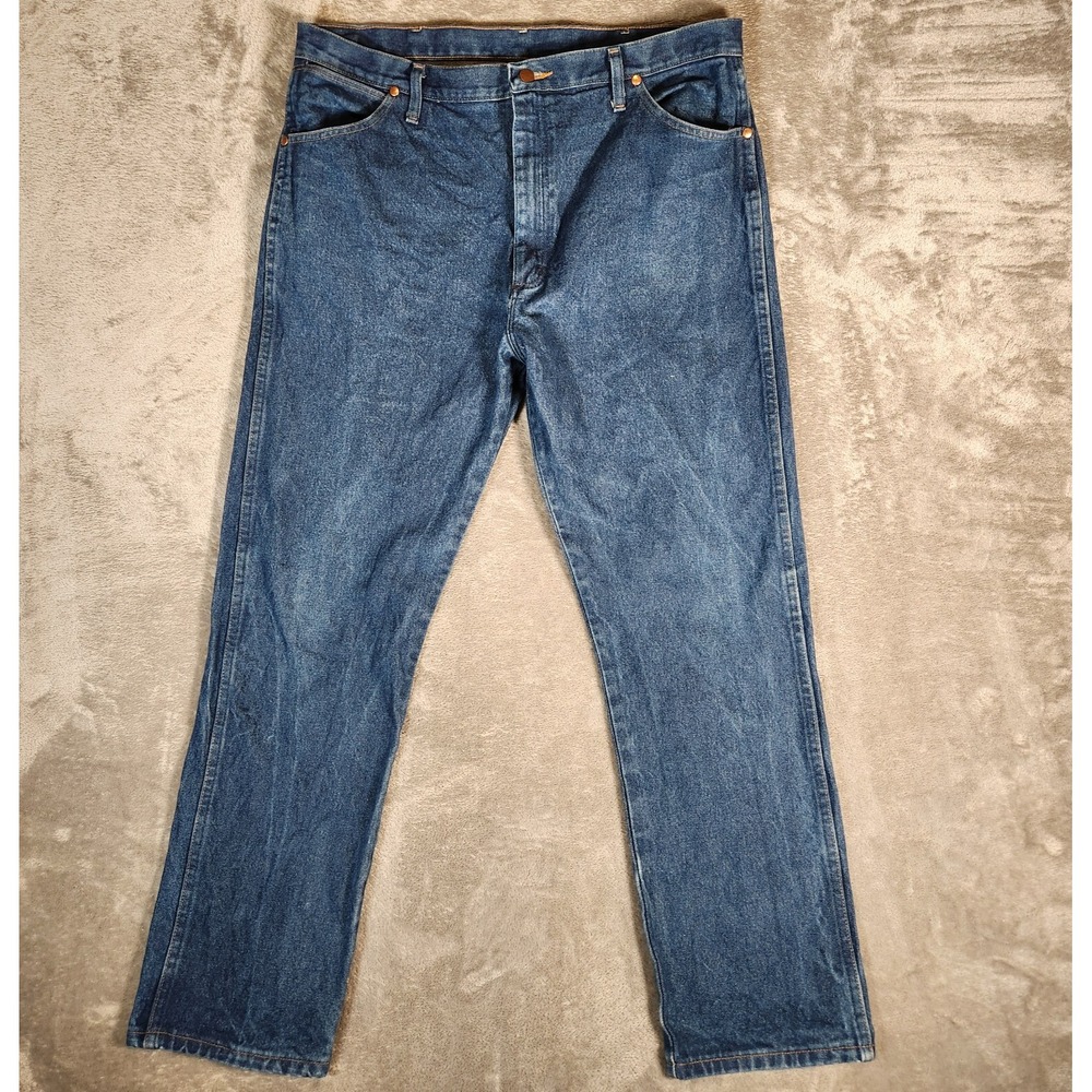 Wrangler Jeans Men's‎ 38X31 (Tag 40X32) Blue Cowboy Cut Western 13MWZ
